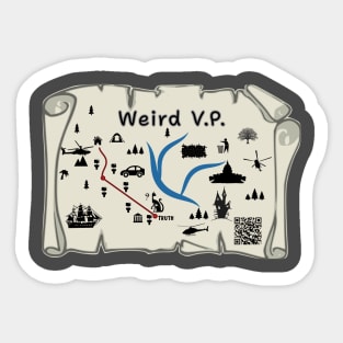 Weird V.P. Map Shirt Sticker